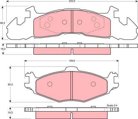 TRW GDB4007 - Тормозные колодки, дисковые, комплект autospares.lv