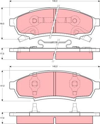 TRW GDB4014 - Тормозные колодки, дисковые, комплект autospares.lv