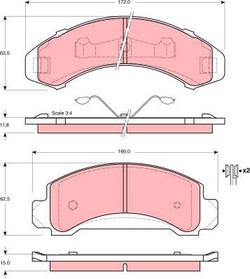 TRW GDB4021 - Тормозные колодки, дисковые, комплект autospares.lv