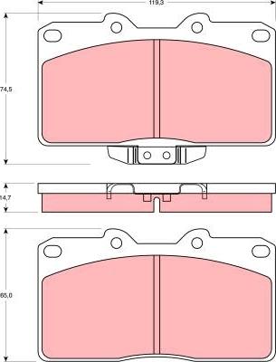 TRW GDB4076 - Тормозные колодки, дисковые, комплект autospares.lv