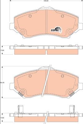 TRW GDB4144 - Тормозные колодки, дисковые, комплект autospares.lv