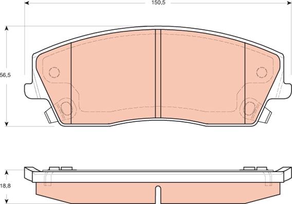 TRW GDB4140 - Тормозные колодки, дисковые, комплект autospares.lv