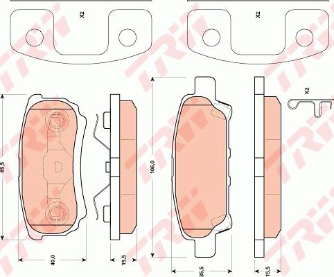 TRW GDB4143 - Тормозные колодки, дисковые, комплект autospares.lv