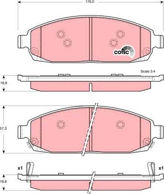 TRW GDB4136 - Тормозные колодки, дисковые, комплект autospares.lv