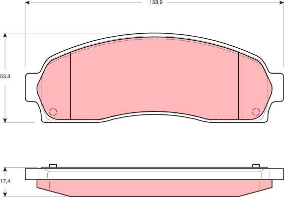 TRW GDB4131 - Тормозные колодки, дисковые, комплект autospares.lv