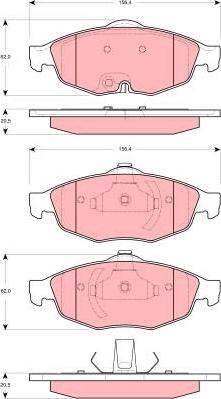 TRW GDB4125 - Тормозные колодки, дисковые, комплект autospares.lv