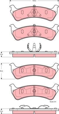 TRW GDB4123 - Тормозные колодки, дисковые, комплект autospares.lv