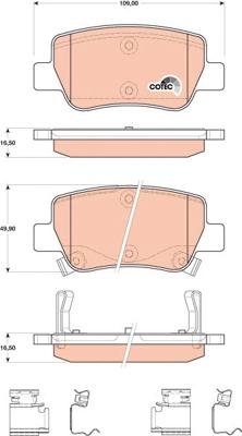 TRW GDB4175 - Тормозные колодки, дисковые, комплект autospares.lv