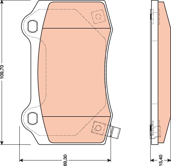 TRW GDB4171 - Тормозные колодки, дисковые, комплект autospares.lv