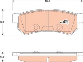 TRW GDB4178DT - Тормозные колодки, дисковые, комплект autospares.lv