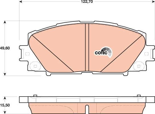 TRW GDB4173DT - Тормозные колодки, дисковые, комплект autospares.lv