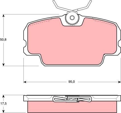 TRW GDB434 - Тормозные колодки, дисковые, комплект autospares.lv