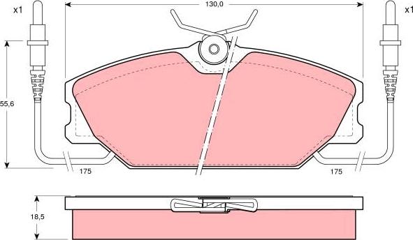 TRW GDB425 - Тормозные колодки, дисковые, комплект autospares.lv