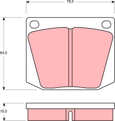 TRW GDB541 - Тормозные колодки, дисковые, комплект autospares.lv