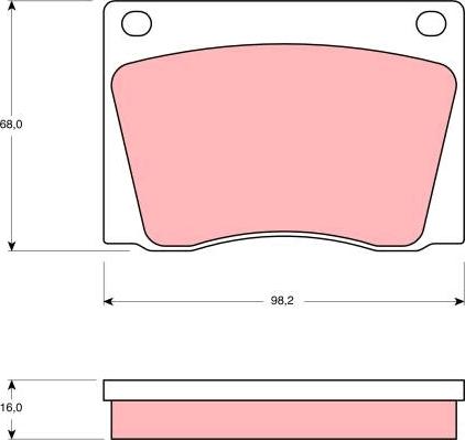 TRW GDB554 - Тормозные колодки, дисковые, комплект autospares.lv