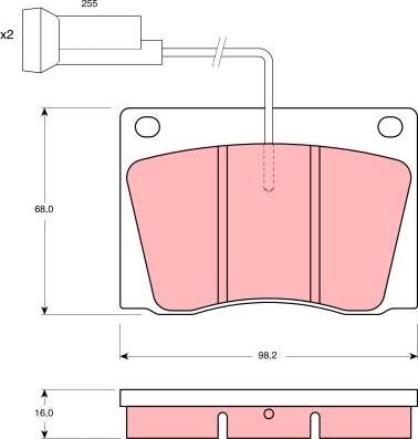 TRW GDB569 - Тормозные колодки, дисковые, комплект autospares.lv