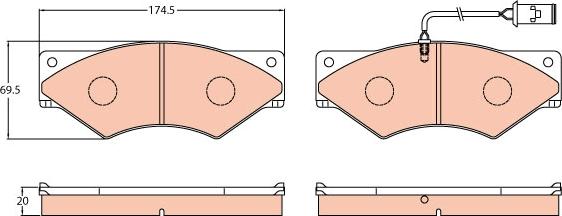 TRW GDB5062 - Тормозные колодки, дисковые, комплект autospares.lv