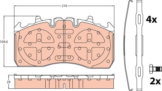 TRW GDB5112 - Тормозные колодки, дисковые, комплект autospares.lv