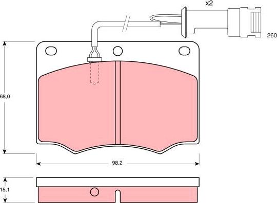 TRW GDB691 - Тормозные колодки, дисковые, комплект autospares.lv