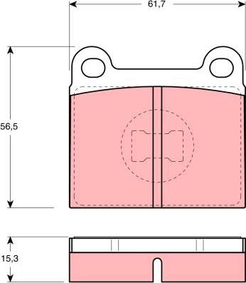 TRW GDB648 - Тормозные колодки, дисковые, комплект autospares.lv