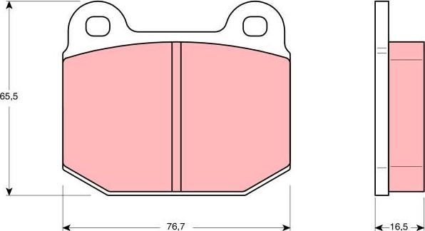 TRW GDB611 - Тормозные колодки, дисковые, комплект autospares.lv