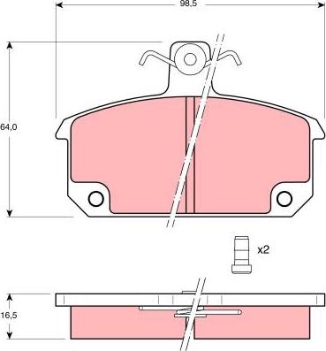 TRW GDB632 - Тормозные колодки, дисковые, комплект autospares.lv