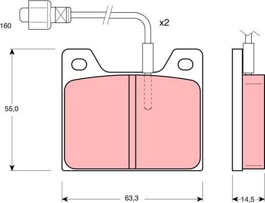 TRW GDB627 - Тормозные колодки, дисковые, комплект autospares.lv