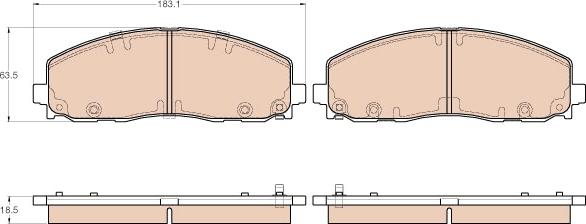 Jeep K068456066AB - Тормозные колодки, дисковые, комплект autospares.lv