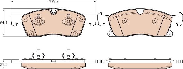 TRW GDB1946 - Тормозные колодки, дисковые, комплект autospares.lv