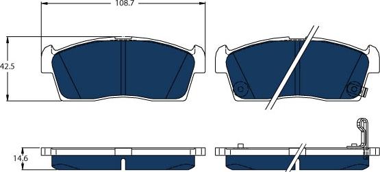 TRW GDB1940BTE - Тормозные колодки, дисковые, комплект autospares.lv