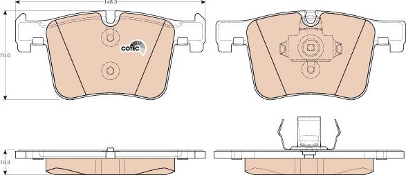 TRW GDB1942 - Тормозные колодки, дисковые, комплект autospares.lv