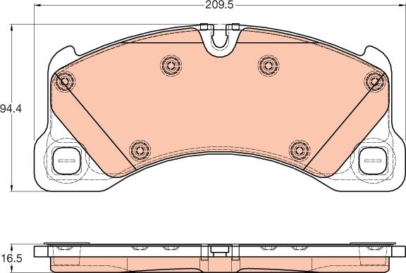 TRW GDB1969 - Тормозные колодки, дисковые, комплект autospares.lv