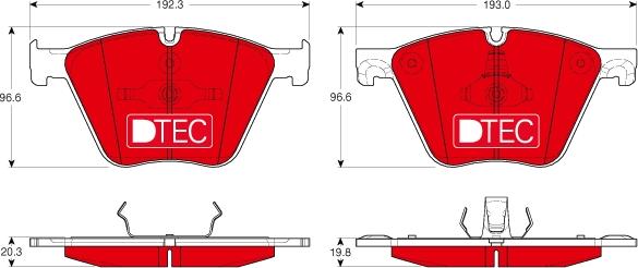 TRW GDB1964DTE - Тормозные колодки, дисковые, комплект autospares.lv