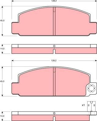 TRW GDB196 - Тормозные колодки, дисковые, комплект autospares.lv