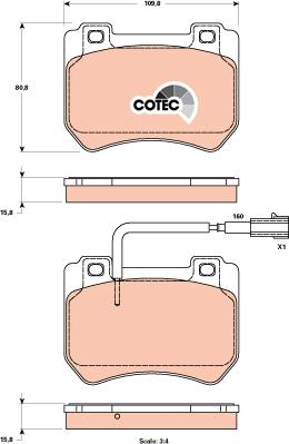 TRW GDB1904 - Тормозные колодки, дисковые, комплект autospares.lv