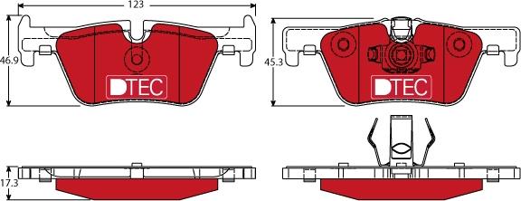 TRW GDB1919DTE - Тормозные колодки, дисковые, комплект autospares.lv