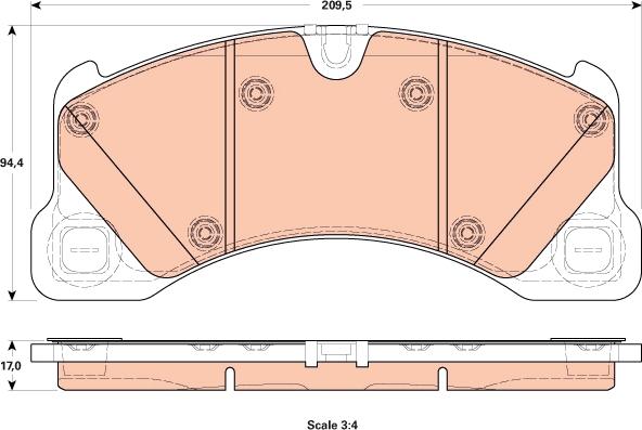 TRW GDB1914 - Тормозные колодки, дисковые, комплект autospares.lv