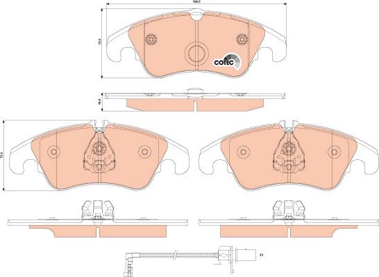 TRW GDB1916 - Тормозные колодки, дисковые, комплект autospares.lv