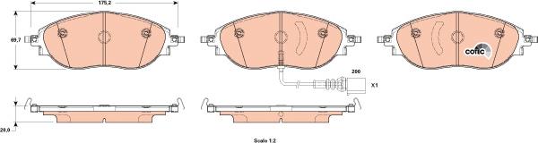 TRW GDB1918 - Тормозные колодки, дисковые, комплект autospares.lv