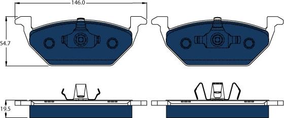 TRW GDB1984BTE - Тормозные колодки, дисковые, комплект autospares.lv