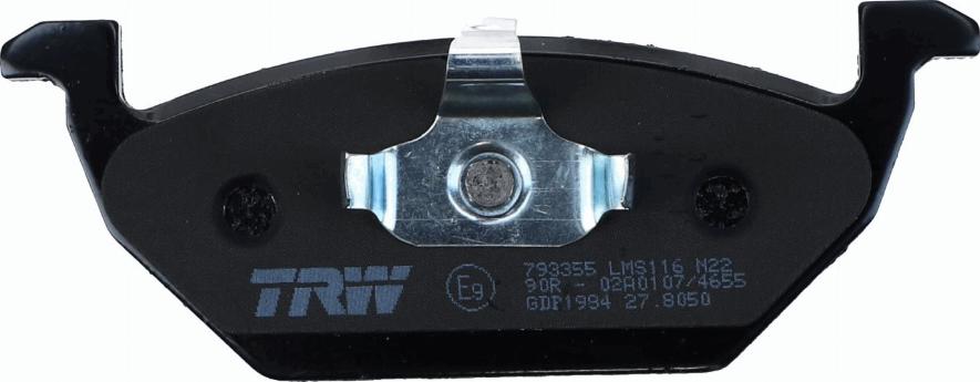 TRW GDB1984 - Тормозные колодки, дисковые, комплект autospares.lv