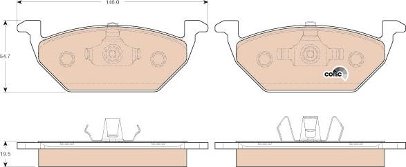 TRW GDB1984 - Тормозные колодки, дисковые, комплект autospares.lv