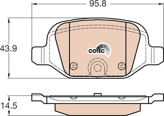 TRW GDB1981 - Тормозные колодки, дисковые, комплект autospares.lv