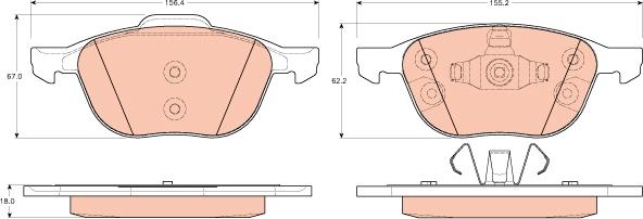 TRW GDB1939 - Тормозные колодки, дисковые, комплект autospares.lv