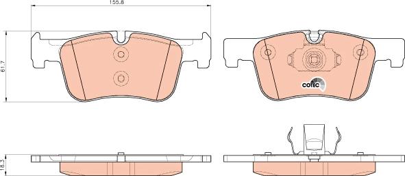 TRW GDB1934 - Тормозные колодки, дисковые, комплект autospares.lv