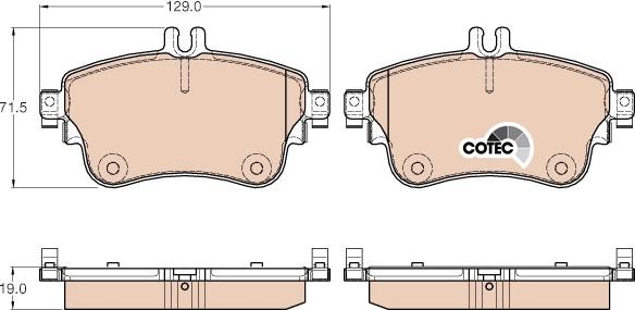 TRW GDB1933 - Тормозные колодки, дисковые, комплект autospares.lv