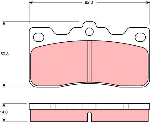 TRW GDB193 - Тормозные колодки, дисковые, комплект autospares.lv