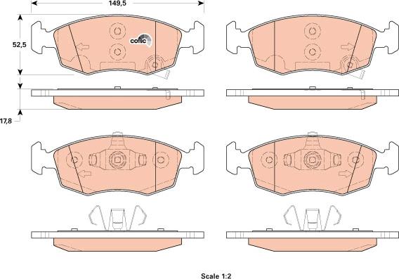 TRW GDB1921 - Тормозные колодки, дисковые, комплект autospares.lv