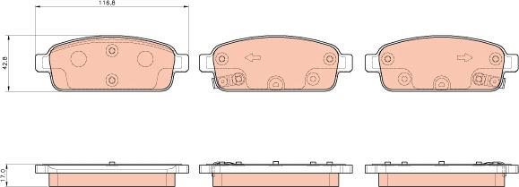 TRW GDB1927 - Тормозные колодки, дисковые, комплект autospares.lv