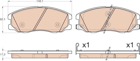 TRW GDB1978 - Тормозные колодки, дисковые, комплект autospares.lv